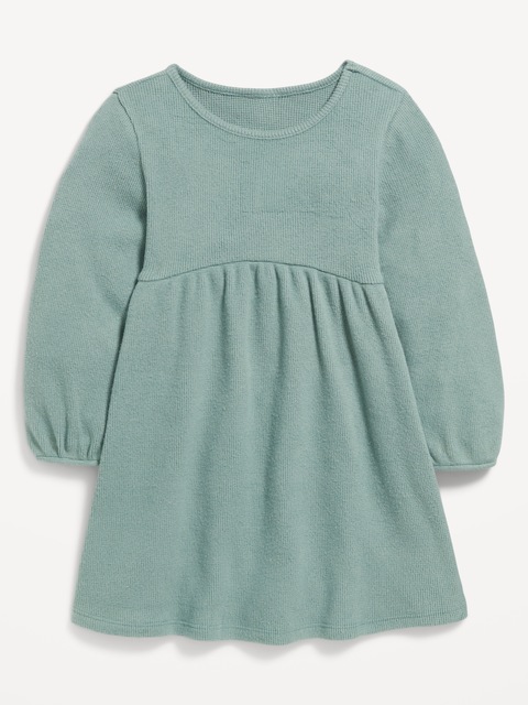 Robe en tricot isotherme à manches longues pour toute-petite fille