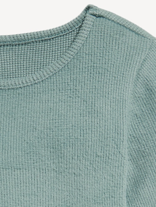 Voir une image plus grande du produit 2 de 2. Robe en tricot isotherme à manches longues pour toute-petite fille