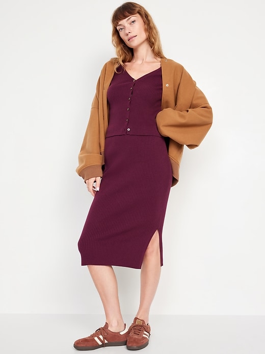 Image number 7 showing, High-Waisted SoSoft Ribbed Midi Skirt