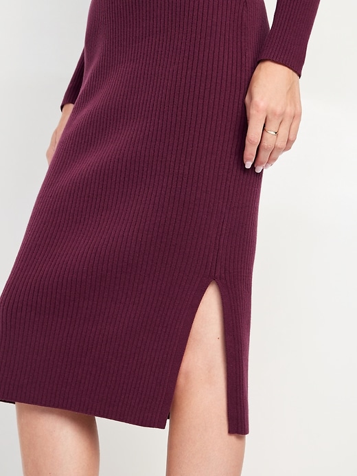 High waisted ribbed midi skirt best sale