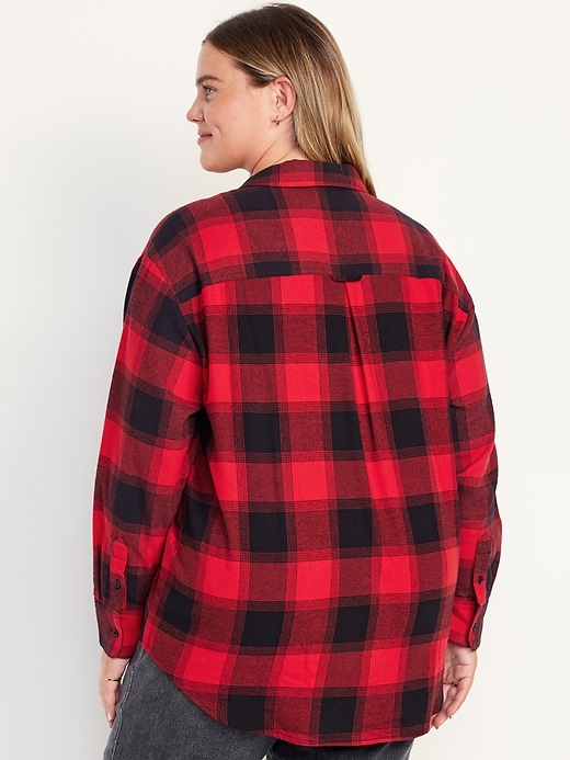 Image number 8 showing, Flannel Boyfriend Button-Down Shirt