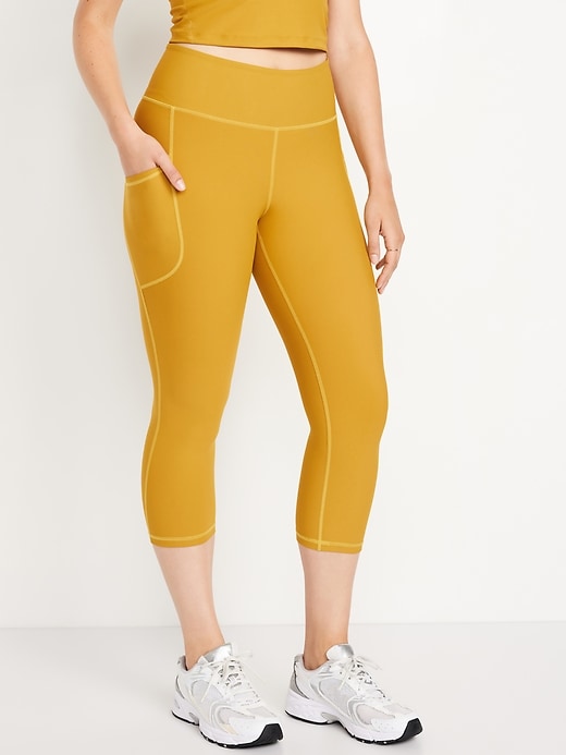 Image number 4 showing, High-Waisted PowerSoft Crop Leggings