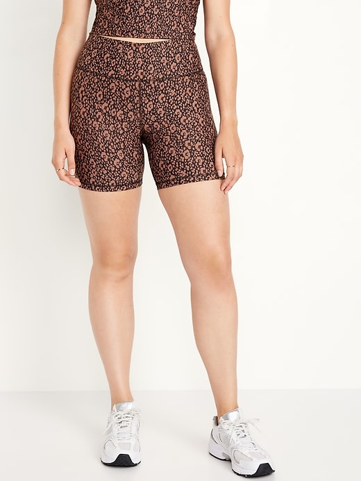 Image number 4 showing, High-Waisted PowerSoft Biker Shorts -- 6-inch inseam