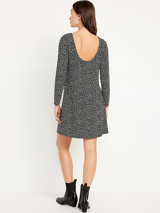 Image number 2 showing, Long-Sleeve Mini Swing Dress