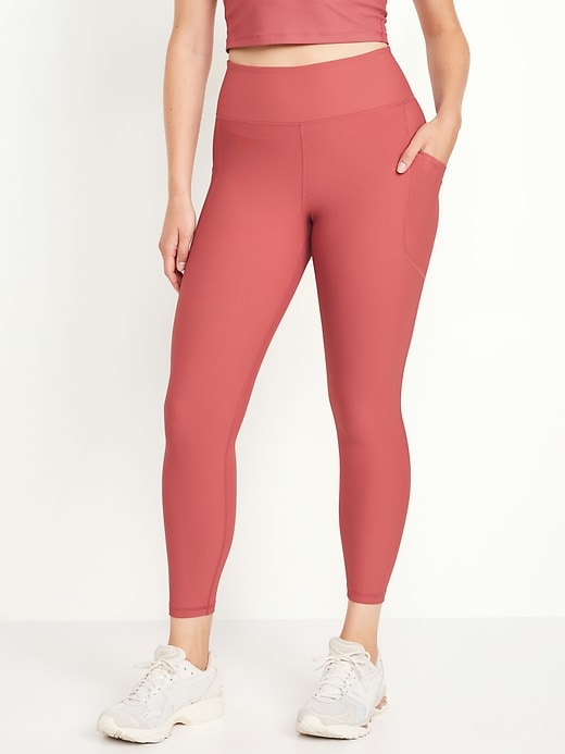 Image number 4 showing, High-Waisted PowerSoft Ribbed Leggings