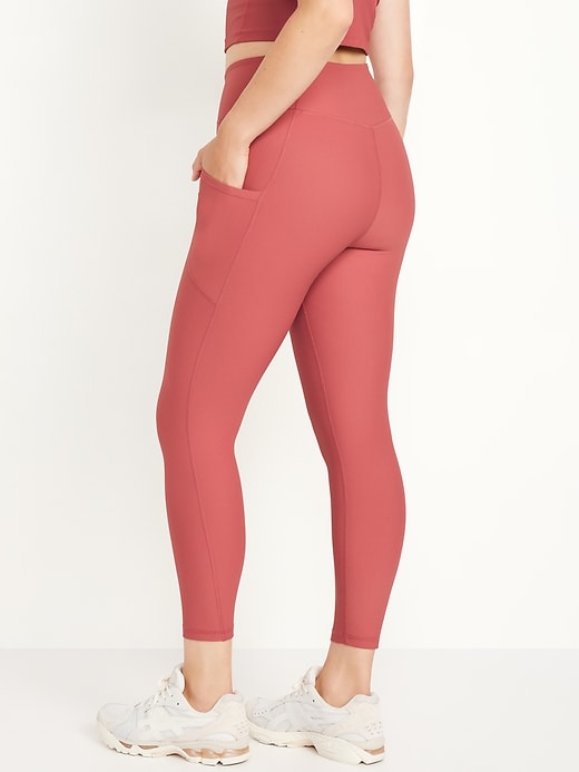 Image number 5 showing, High-Waisted PowerSoft Ribbed Leggings