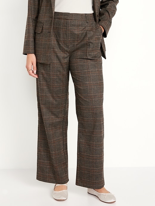 Image number 3 showing, Extra High-Waisted Taylor Wide-Leg Trouser Pants