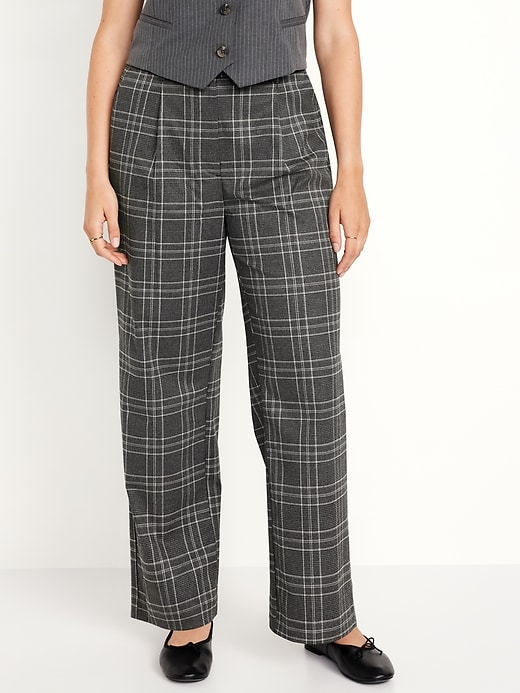 Image number 4 showing, Extra High-Waisted Taylor Wide-Leg Trouser Pants