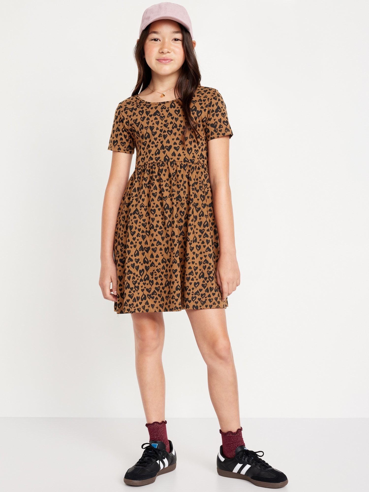 Printed Fit and Flare Dress for Girls
