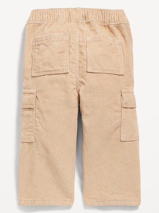 Voir une image plus grande du produit 2 de 3. Pantalon cargo à jambe large en velours côtelé pour bébé