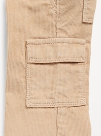 Voir une image plus grande du produit 3 de 3. Pantalon cargo à jambe large en velours côtelé pour bébé