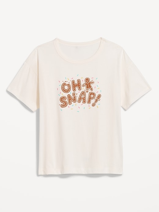 L'image numéro 4 présente T-shirt à imprimé assorti des Fêtes