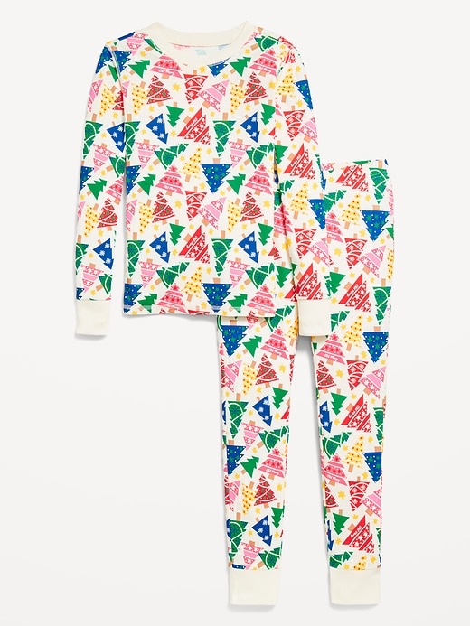 View large product image 2 of 4. Gender-Neutral Graphic Snug-Fit Pajama Set for Kids