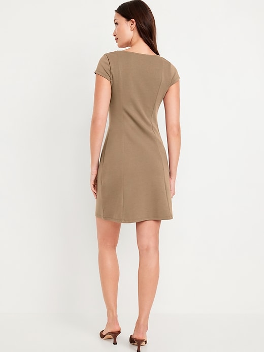 Image number 2 showing, Ponte-Knit Mini Dress