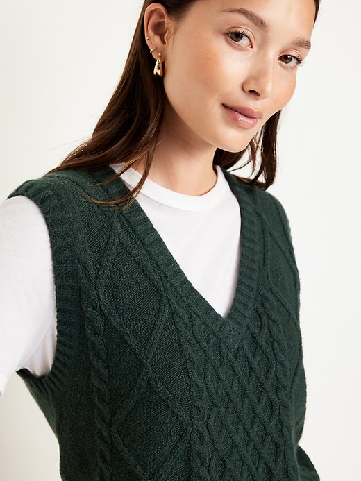 Image number 5 showing, SoSoft Cable-Knit Vest