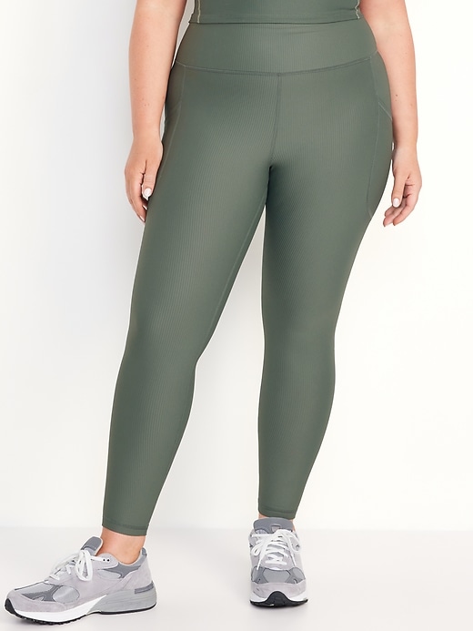 Image number 6 showing, High-Waisted PowerSoft Rib Leggings