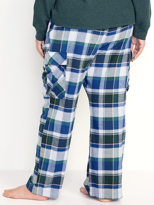 Image number 8 showing, High-Waisted Flannel Cargo Pants