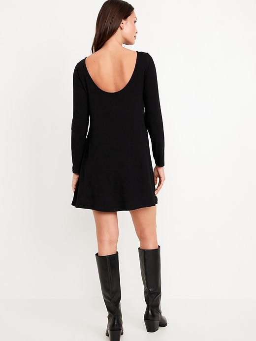 Image number 2 showing, Long-Sleeve Mini Swing Dress