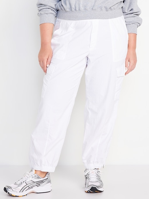 Image number 5 showing, High-Waisted Ankle-Zip Cargo Joggers