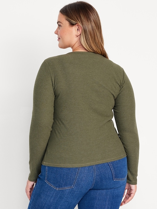 Image number 8 showing, Plush-Knit Long-Sleeve T-Shirt