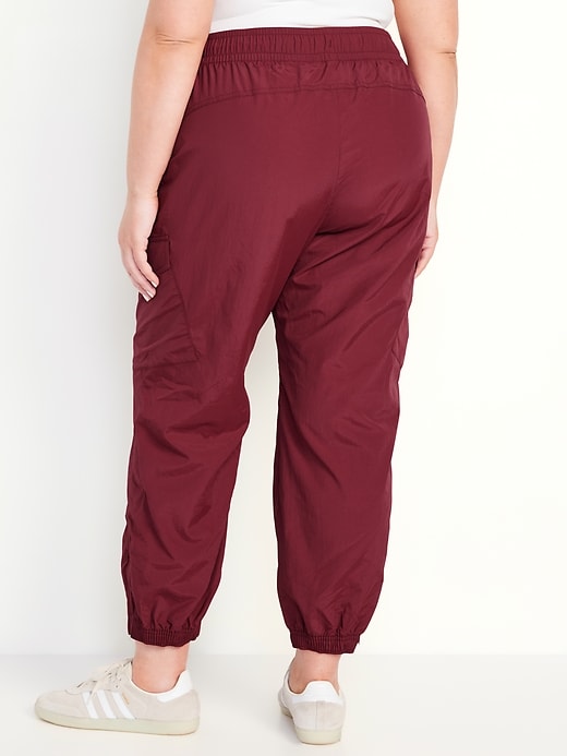 Image number 7 showing, High-Waisted Ankle-Zip Cargo Joggers