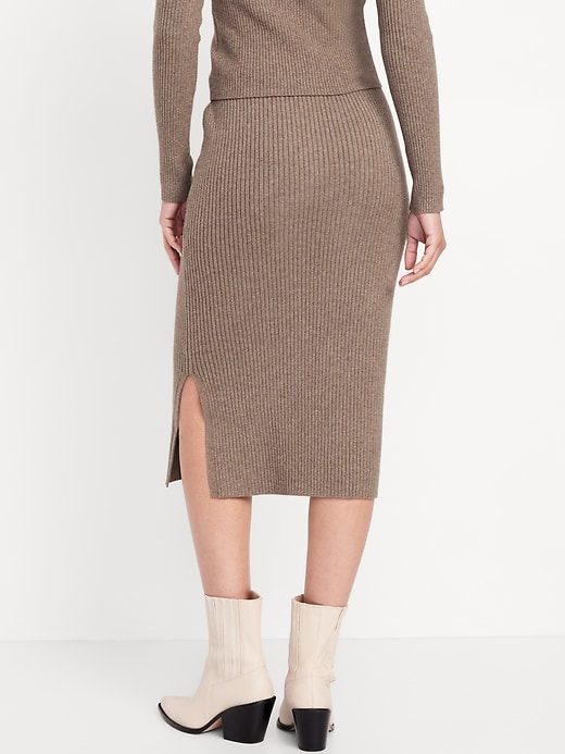 Image number 6 showing, High-Waisted SoSoft Ribbed Midi Skirt