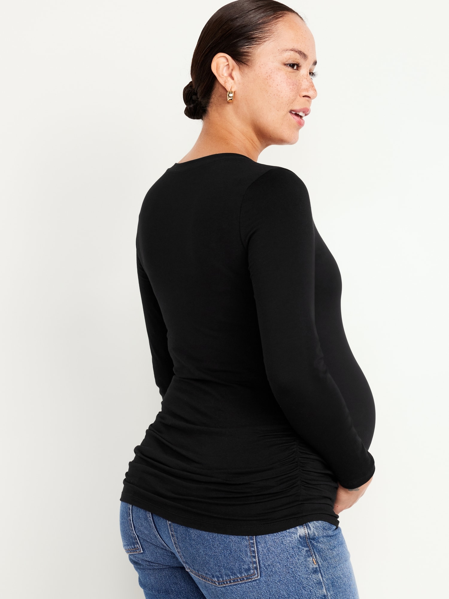 Maternity V-Neck Long Sleeve T-Shirt