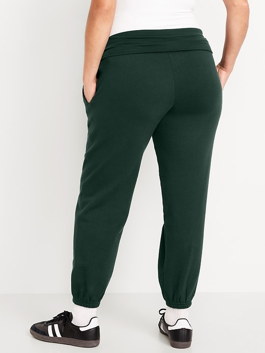 Image number 2 showing, Maternity Rollover-Waist Jogger Sweatpants