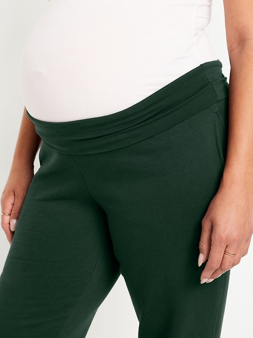 Image number 5 showing, Maternity Rollover-Waist Jogger Sweatpants