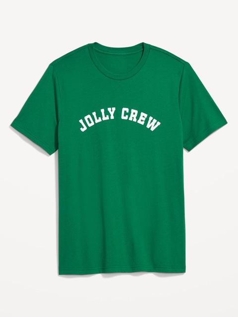 Holiday-Graphic T-Shirt for Men - Green