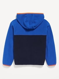 View large product image 3 of 4. Hooded Quarter-Zip Microfleece Jacket for Boys