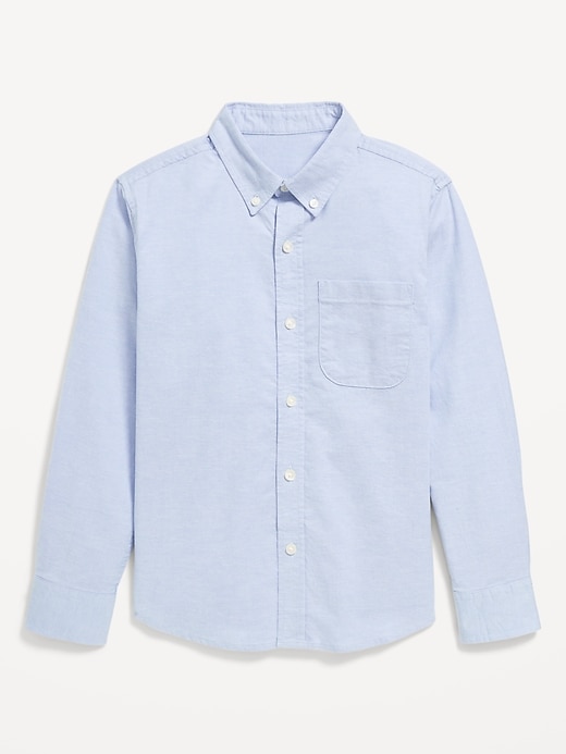 View large product image 1 of 2. Long-Sleeve Pocket Oxford Shirt for Boys