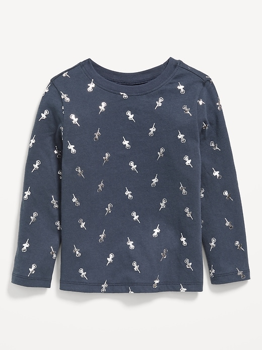 View large product image 1 of 2. Printed Long-Sleeve T-Shirt for Toddler Girls