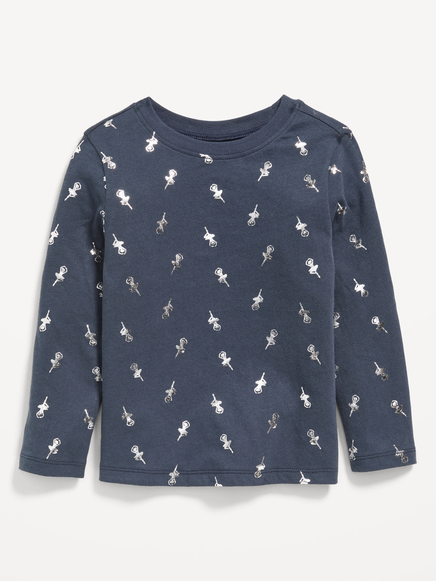 Printed Long-Sleeve T-Shirt for Toddler Girls - Blue