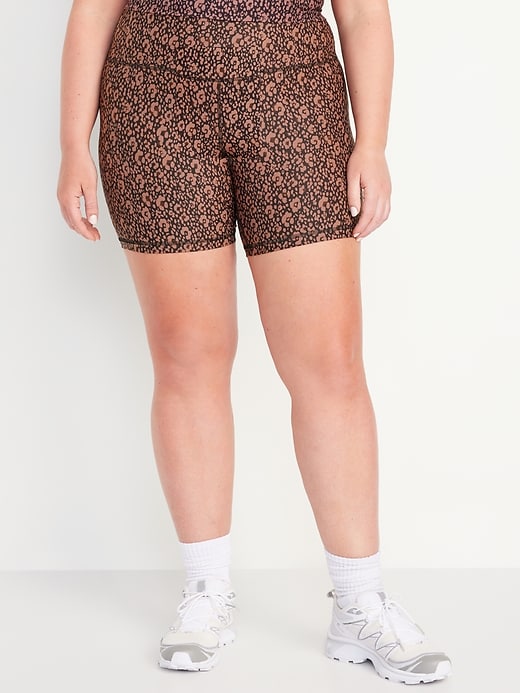 Image number 6 showing, High-Waisted PowerSoft Biker Shorts -- 6-inch inseam