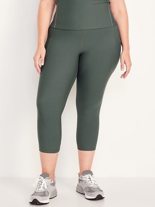 Image number 6 showing, High-Waisted PowerSoft Crop Pocket Leggings