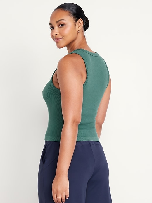 Image number 5 showing, Fitted Seamless Ribbed Tank Top