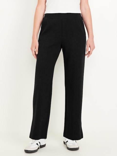 High-Waisted Dynamic Fleece Trouser Sweatpants - Black Jack