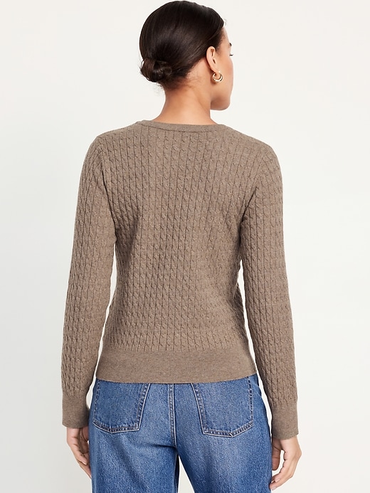 Image number 2 showing, SoSoft Crew-Neck Cable Sweater