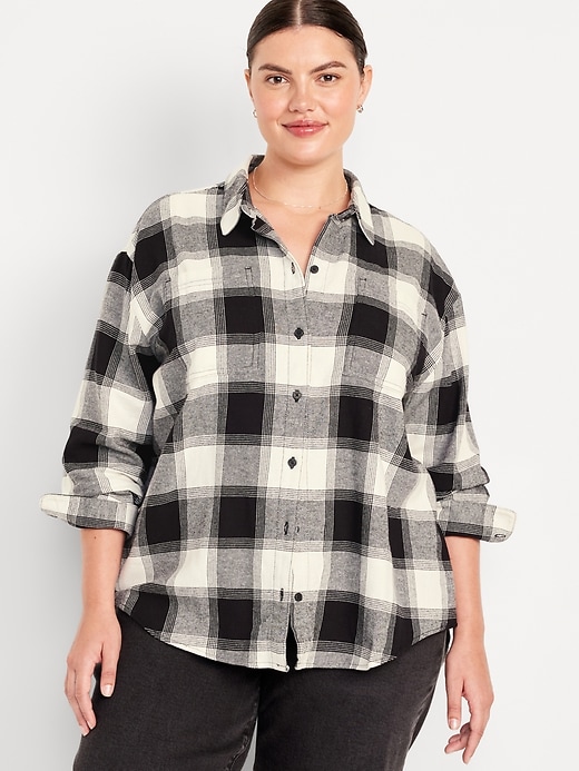 Image number 7 showing, Flannel Boyfriend Button-Down Shirt