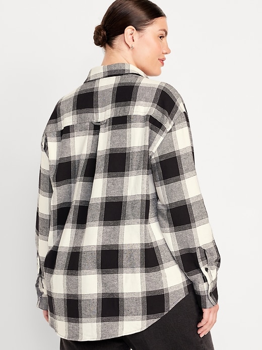 Image number 8 showing, Flannel Boyfriend Button-Down Shirt