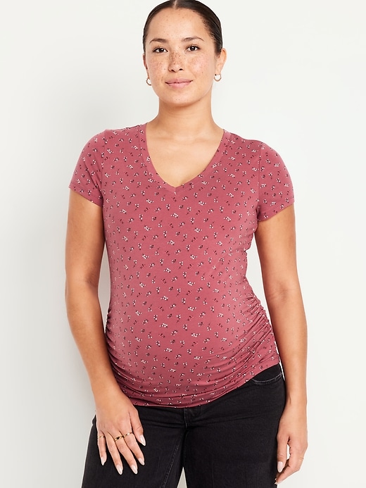 Image number 1 showing, Maternity V-Neck T-Shirt