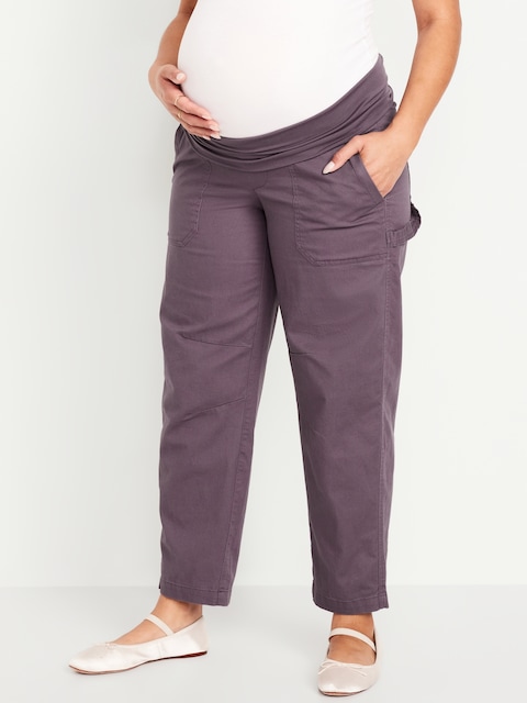 Maternity Rollover Waist Pulla Utility Pants