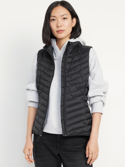 Gilet rembourré à sillons étroits