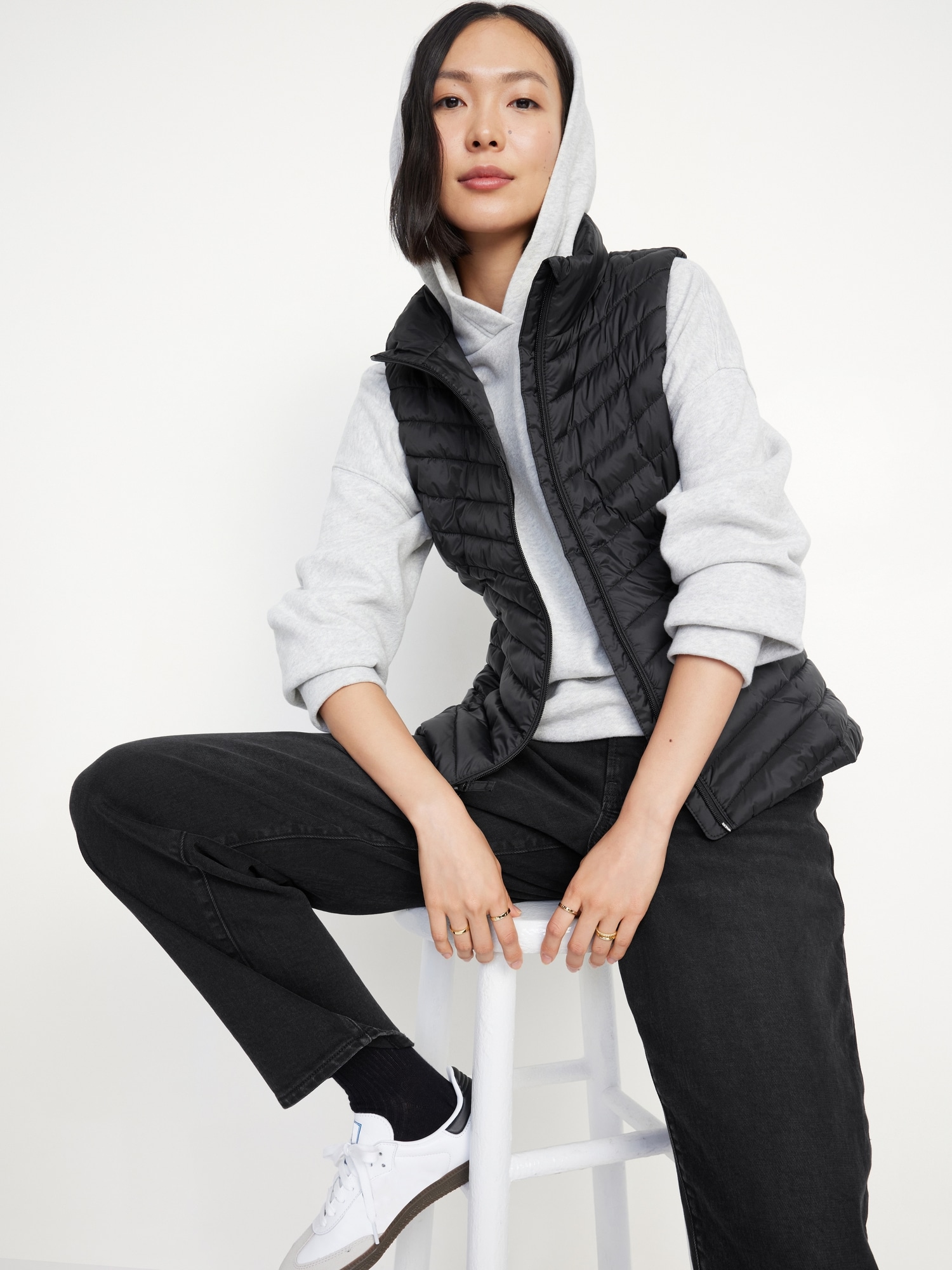 Narrow-Channel Puffer Vest