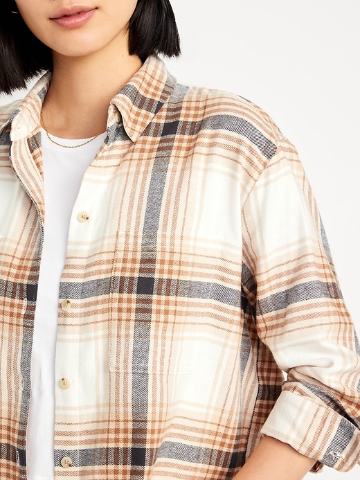 Image number 4 showing, Flannel Boyfriend Button-Down Shirt