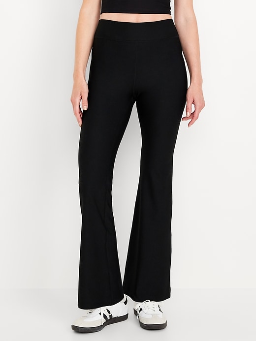 Image number 1 showing, Extra High-Waisted PowerSoft Rib Flare Leggings