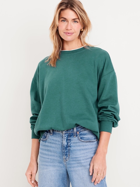 SoComfy Oversized Tunic Sweatshirt - Green