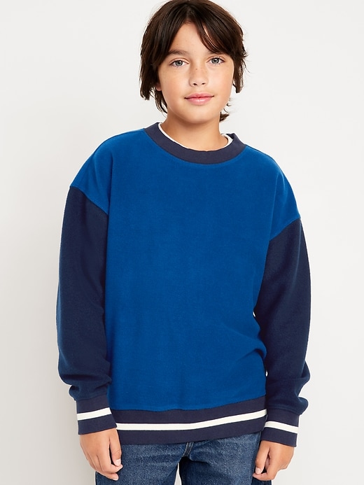 View large product image 1 of 4. Oversized Long-Sleeve Crew-Neck Sweatshirt for Boys