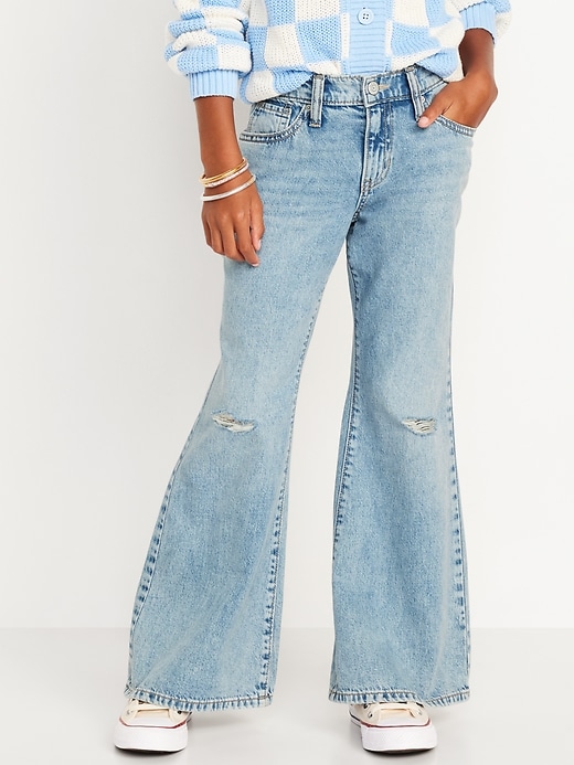 View large product image 1 of 4. High-Waisted Super Baggy Flare-Leg Jeans for Girls